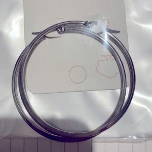 NWOT: Silver Hoop Earrings